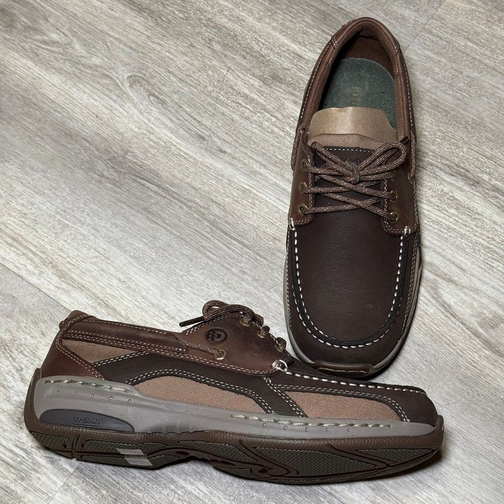 Dunham Brown Leather‎ Boat Shoes Comfort Casual Moccasin Loafers